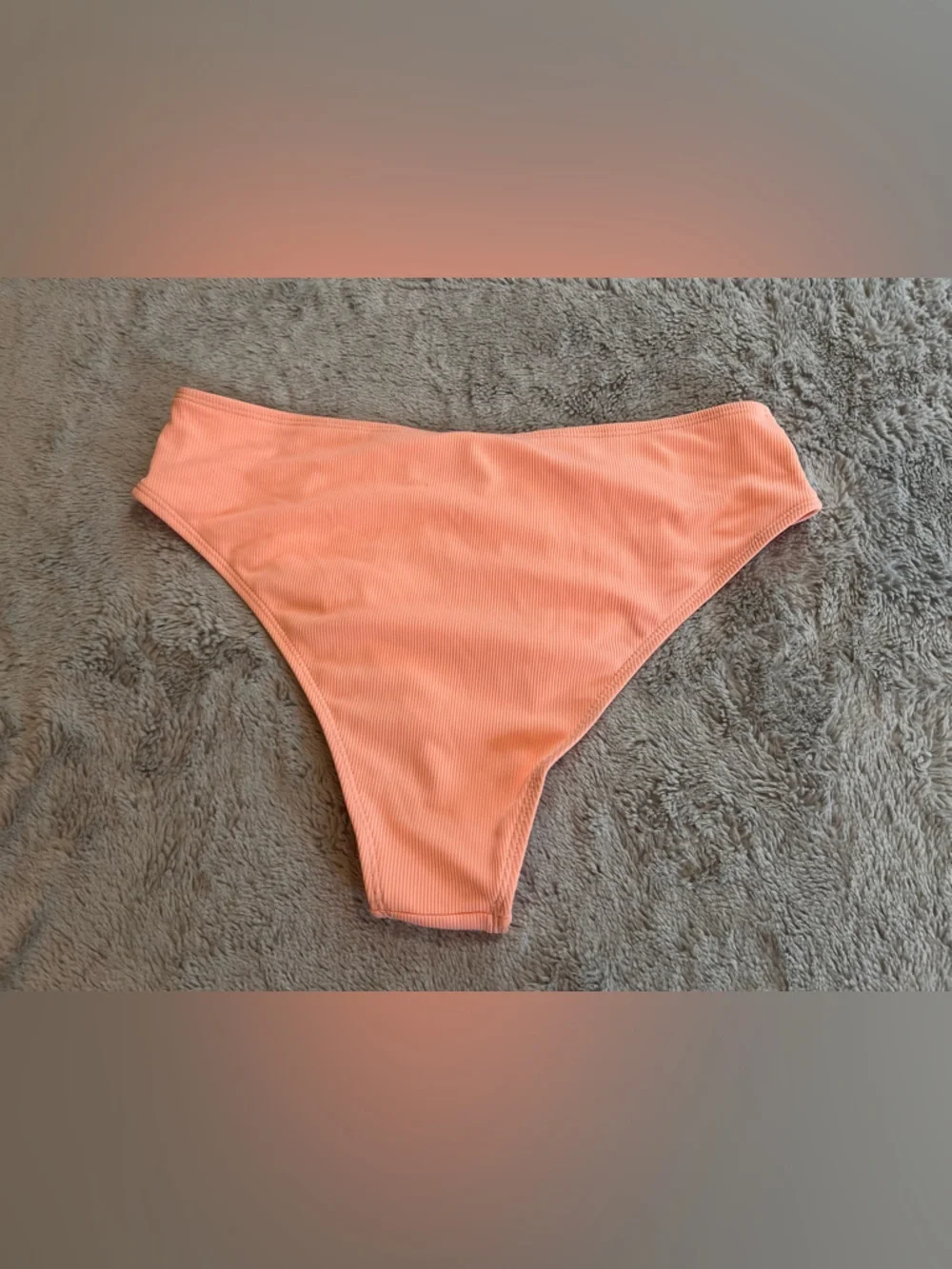 Peach Ribbed Bikini Set - Picture 5 of 6